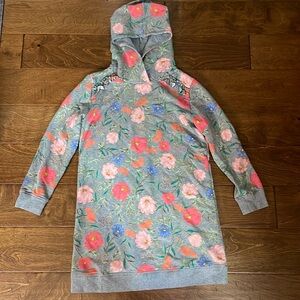 Kate Spade Blossom Long-sleeve Hooded sweatshirt dress